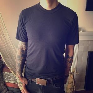 Vintage 70’s perfectly worn classic black T-shirt